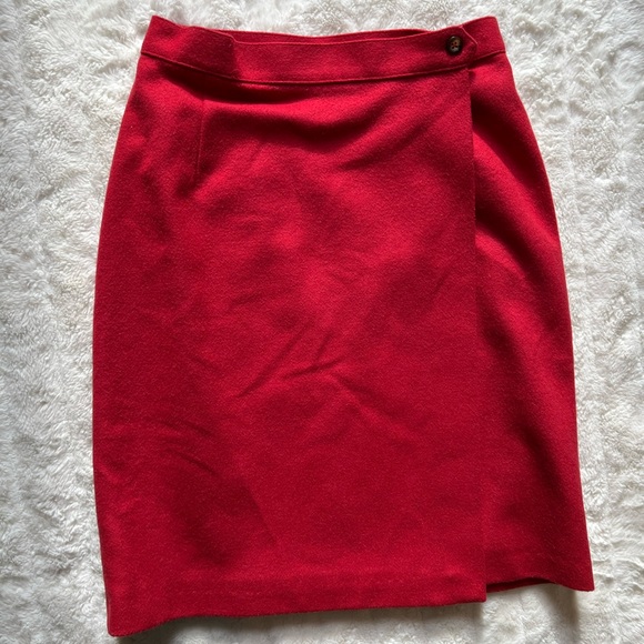 Laura ashley Wrap Skirt, 100% woo, Burnt Orange Size Small - Picture 4 of 12